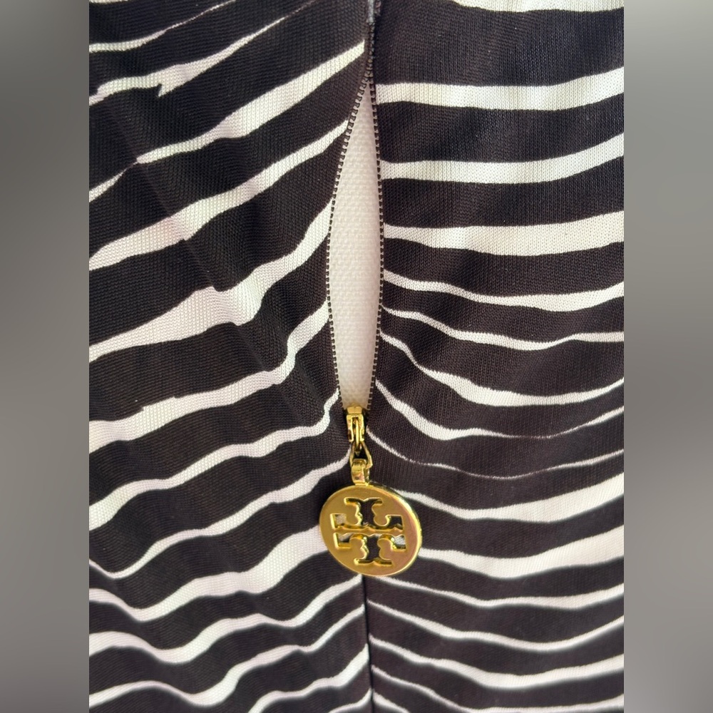 Tory Burch Dress Zebra Print Size Small Silk Like New - Picture 5 of 7